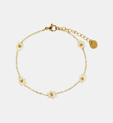 Bracelet  Suzanne avec fleurs à pierres fines Les Cléias
