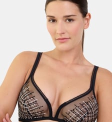 Soutien-gorge triangle sans armatures Back In Black noir Maison Lejaby