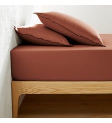 Drap-housse satin de coton lavé La Redoute Interieurs