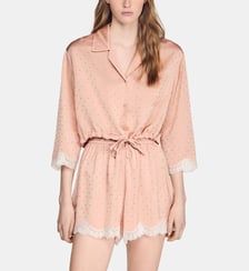 Chemise courte à strass Sandro