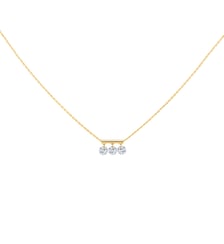 Collier PAMPILLES - 3 diamants, poids total 0,60ct approx. - Or jaune 750‰ La Brune & La Blonde