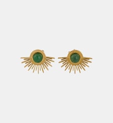 Boucles d'oreilles pierre d'aventurine et acier inoxydable Balaboosté