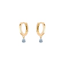 Mini Créoles 360° - 2 diamants poire, poids total 0,20ct approx. - Or jaune 750‰ La Brune & La Blonde