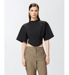 T-shirt court façon corset Pinko