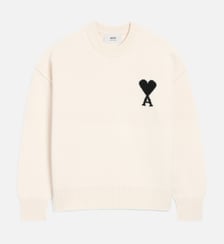 Pull Col Rond Ami De Coeur En Laine unisexe AMI Paris