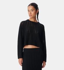 Pull tricot ajouré Ikks