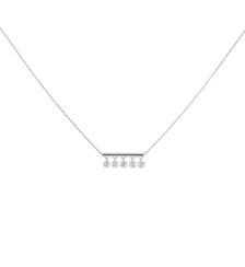 Collier PAMPILLES - 5 diamants, poids total 0,50ct approx. - Or blanc 750‰ La Brune & La Blonde