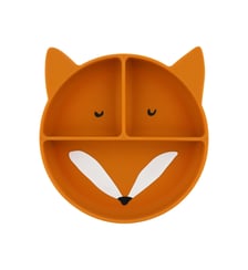 Assiette avec ventouse en silicone et compartiments - Mr. Fox Trixie