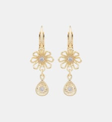 Boucles d'oreilles fleur fil d'or Les Néréides