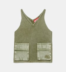 Haut en maille côtelée avec poches Diesel Kids