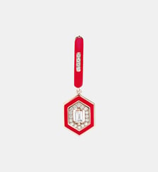 Single Créole Marbella Art Deco Email Rouge Djula