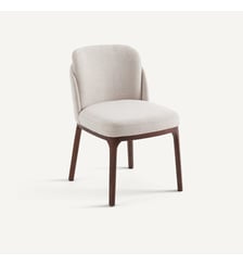 Chaise en noyer et tissu natté AM.PM