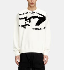 Sweat-shirt avec logo floqué effet vieilli Diesel