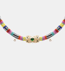 Collier perles tissées avec cabochon central POLINA Hipanema