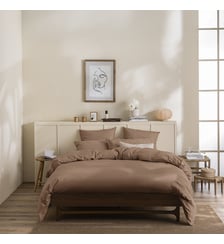 Housse de couette unie en percale de coton lavée, DELICATE Essix