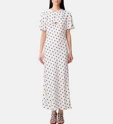 Robe longue satinée à pois Claudie Pierlot