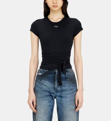 Haut côtelé avec lacets enveloppants Diesel