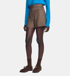 Short en laine à carreaux Sandro