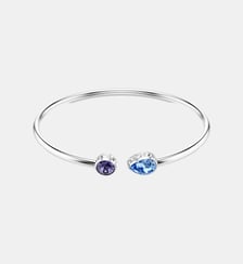 Bracelet-jonc Chroma, Métal rhodié Swarovski