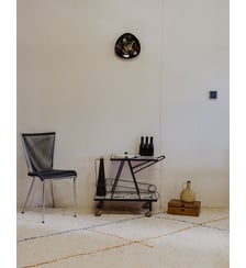 Desserte en fer noir et céramique colorée Anouk N°264- Produit chiné Debongout