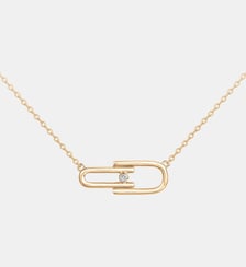 Collier chaîne Évidence en Plaqué Or avec diamant blanc La Garçonne Diamant