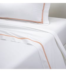 Drap plat en percale de coton Yves Delorme