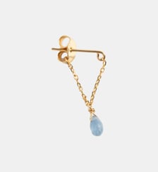 Boucles d'oreilles chaîne Mia essentiel - Or 750‰ Saphir bleu clair YAY Paris