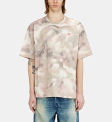 T-shirt en coton épais avec imprimé camouflage Diesel