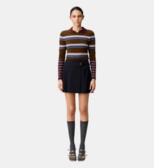 Jupe rayée ceinture Claudie Pierlot