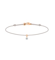 Bracelet Cordon BB - Diamant solitaire 0,10ct - Or rose 750‰ La Brune & La Blonde