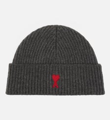 Bonnet Ami de Coeur Rouge unisexe AMI Paris