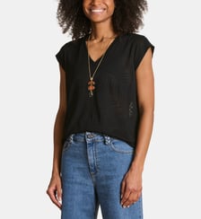 T-shirt en coton mélangé manches courtes La Fée Maraboutée
