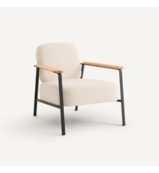 Fauteuil en tissu bouclette et métal AM.PM