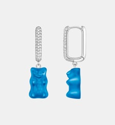 Grande créole individuelle avec Ours d'or Bleu Thomas Sabo