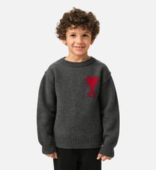 Pull Col Rond Ami De Coeur En Laine AMI Paris