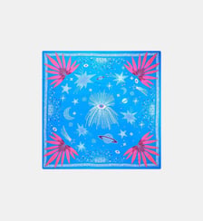 Petit foulard coloré à motifs effet soyeux en polyester recyclé COMETE Wild