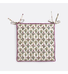 Galette de chaise en coton imprimé block-print La Redoute Interieurs
