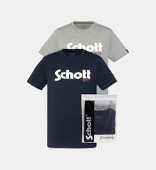 Pack de 2 t-shirts logo Schott