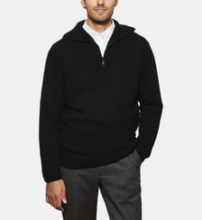 Pull camionneur noir en laine et cachemire Atelier Privé