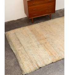 Grand tapis vert en laine Olivier N°29- Produit chiné Debongout