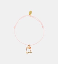 Bracelet corde rose lapin bélier Les Néréides