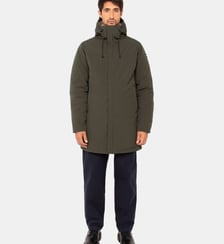 Parka noire multipoches à capuche Schott