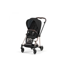 Poussette MIOS 3 châssis Rose Gold habillage Deep Black Cybex