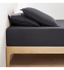Drap housse lin lavé, bonnet 35 cm La Redoute Interieurs
