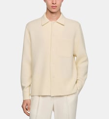 Chemise texturée à col requin Sandro