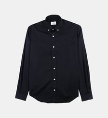 Chemise manches longues en coton avec poche poitrine ronde Serge Blanco