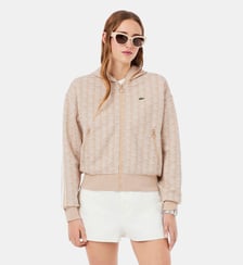 Sweatshirt à capuche jacquard monogramme Lacoste