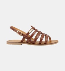 Sandales plates à brides en cuir fines HERILO Les Tropeziennes par M. Belarbi