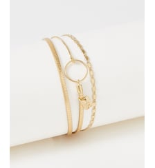 bracelet cuirs et chaines Tabatha Metallic gold Flowers for Zoe