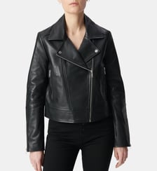 Blouson en cuir d'agneau Ikks
